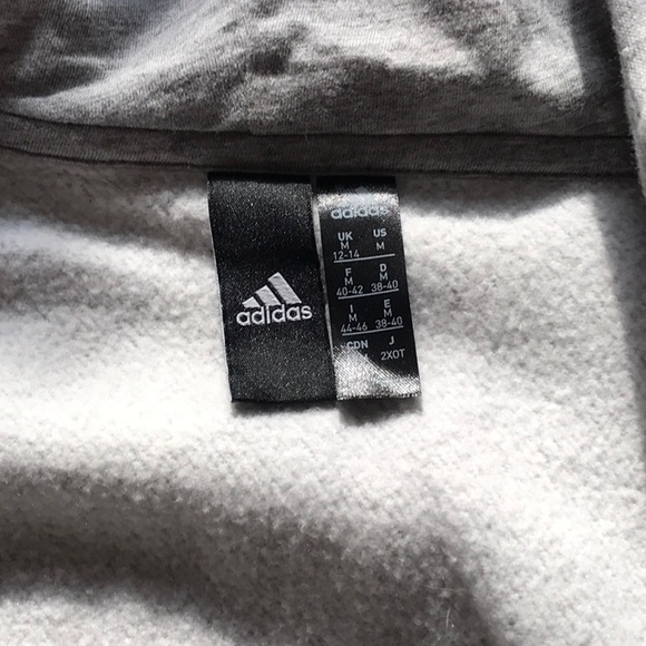 Adidas zip up gray hoodie Medium - Picture 4 of 5